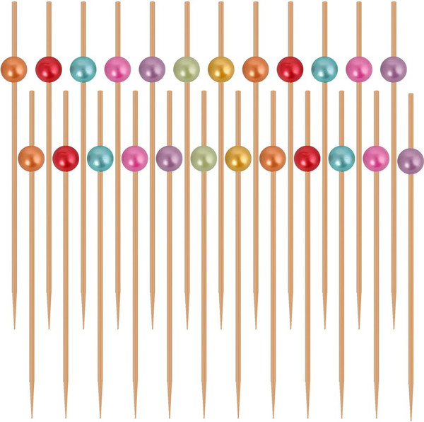 Изображение товара Набор шпажек для канапе Мультидом Яркие бусинки VL80-590 (24шт)