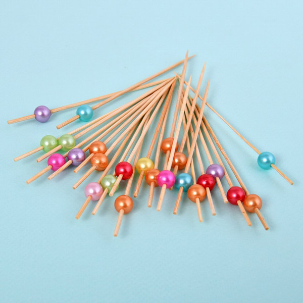 Изображение товара Набор шпажек для канапе Мультидом Яркие бусинки VL80-590 (24шт)