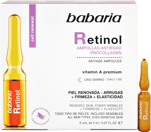 Изображение товара Ампулы для лица Babaria Антивозрастные с ретинолом (5x2мл)