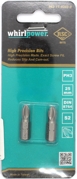 Изображение товара Набор бит WhirlPower 25мм PH3 / 38LM130003 (2шт)