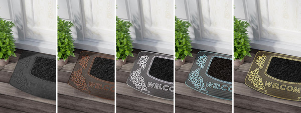 Изображение товара Коврик грязезащитный Akuteks Tekstil Pvc Mat 45x70-GARDEN-BLACK-PVCMat