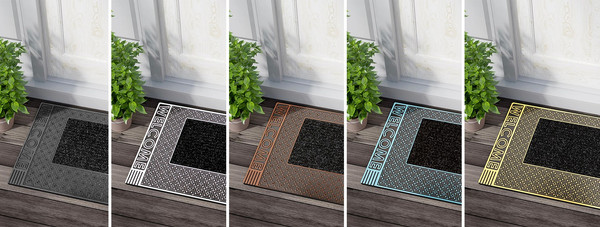 Изображение товара Коврик грязезащитный Akuteks Tekstil Pvc Mat 45x70-LINEA-SILVER-PVCMat