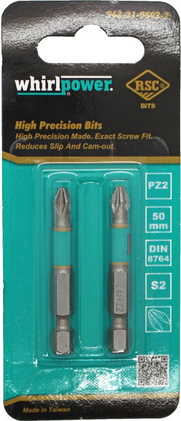 Изображение товара Набор бит WhirlPower 50мм PZ2 / 38LM130026 (2шт)