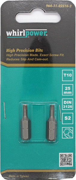 Изображение товара Набор бит WhirlPower 25мм T10 / 38LM1300657 (2шт)