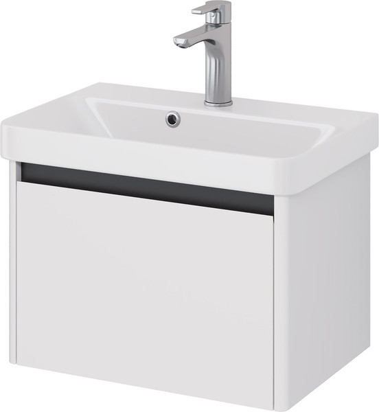 Изображение товара Тумба под умывальник Dreja Luxury 55см Подвесная 1 ящик / 99.2009 (белый матовый)