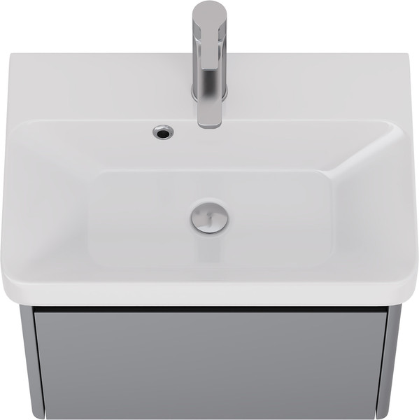 Изображение товара Тумба под умывальник Dreja Luxury 55см Подвесная 1 ящик / 99.2011 (серый базальт)