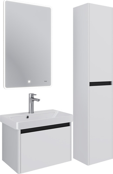 Изображение товара Тумба под умывальник Dreja Luxury 70см Подвесная 1 ящик / 99.2010 (белый матовый)