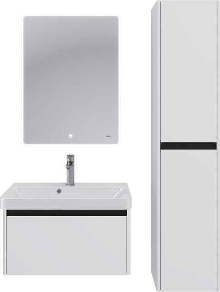 Изображение товара Тумба под умывальник Dreja Luxury 70см Подвесная 1 ящик / 99.2010 (белый матовый)