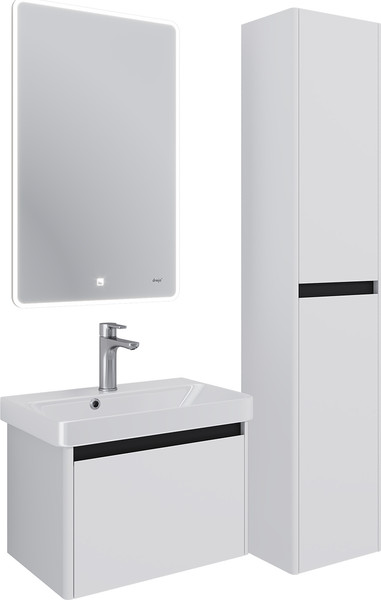 Изображение товара Шкаф-пенал для ванной Dreja Luxury 35см Универсальный / 99.2013 (белый матовый)