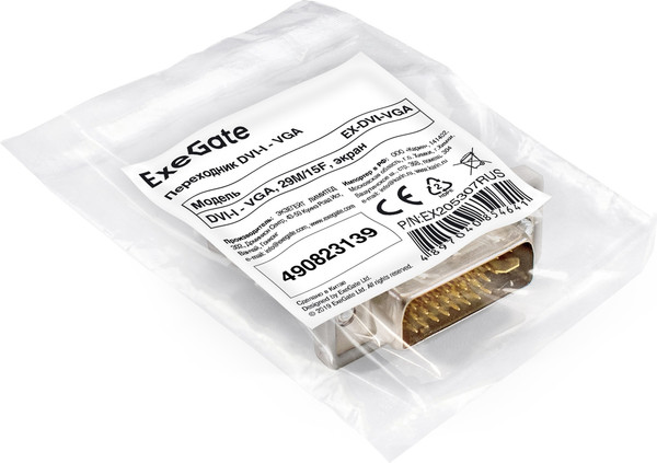 Изображение товара Адаптер ExeGate EX-DVI-VGA / EX205307RUS