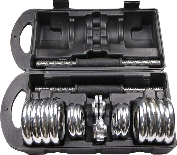 Изображение товара Набор гантелей разборных Atlas Sport С соединительным грифом 15кг (в чемодане)