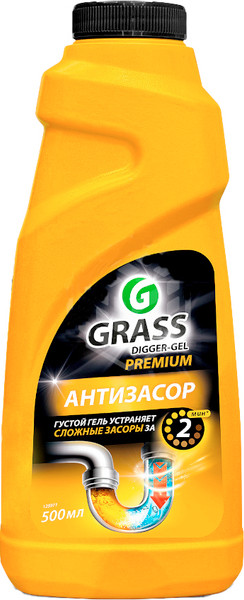 Изображение товара Средство для устранения засоров Grass Digger-Gel Premium (500мл)