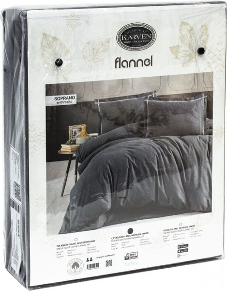 Изображение товара Комплект постельного белья Karven Soprano Anthracite Семейный / N245