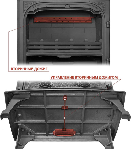Изображение товара Печь-камин Везувий HR-15 Антрацит