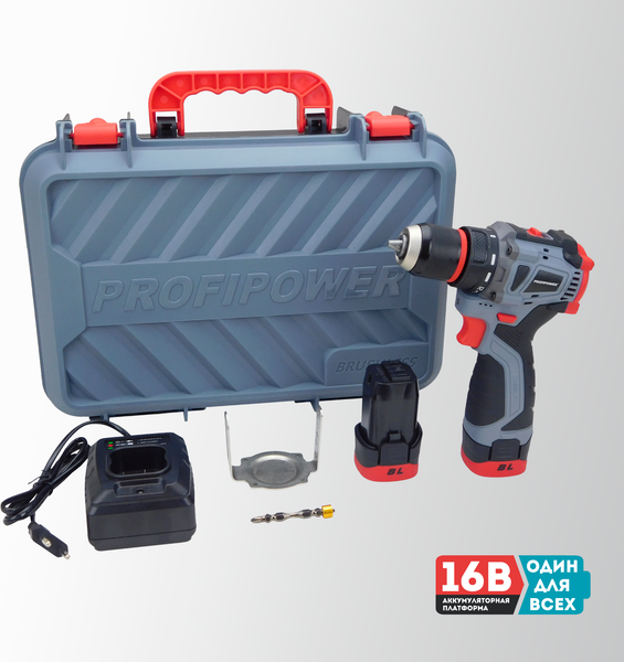 Изображение товара Аккумуляторная дрель-шуруповерт Profipower BL-161 / E0210