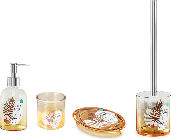 Изображение товара Набор аксессуаров для ванной и туалета FORA Fantasy (4 предмета)