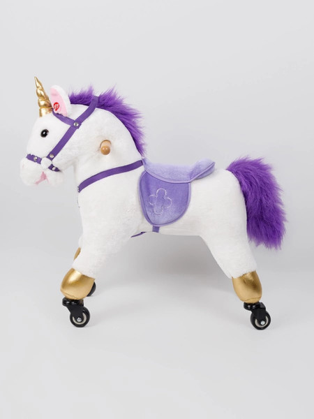 Изображение товара Каталка детская Amarobaby Funny Horse Лошадка / AMARO-28FH-BeFi (белый/фиолетовый)