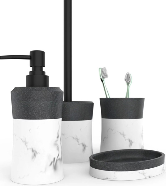 Изображение товара Набор аксессуаров для ванной и туалета FORA Ever (4 предмета)