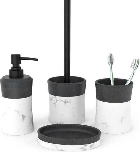 Изображение товара Набор аксессуаров для ванной и туалета FORA Ever (4 предмета)