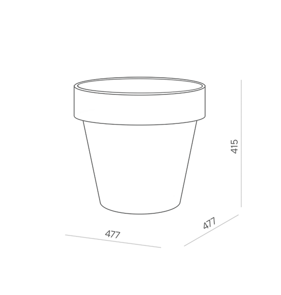 Изображение товара Кашпо Ellastik Plast Loft (50л, мокко)