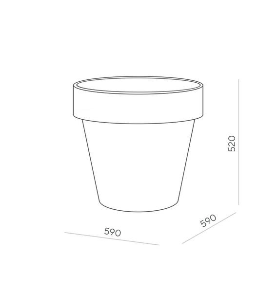 Изображение товара Кашпо Ellastik Plast Loft (95л, серый)
