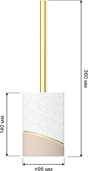 Изображение товара Набор аксессуаров для ванной и туалета FORA Terrazzо (4 предмета)
