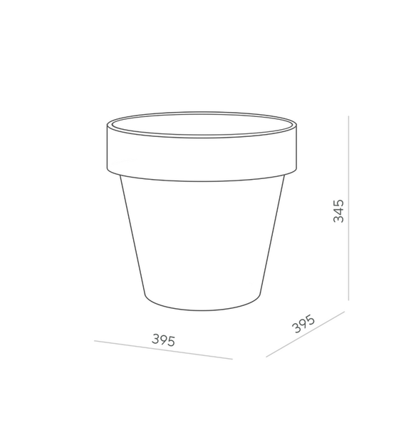 Изображение товара Кашпо Ellastik Plast Loft (28л, белый)