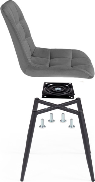 Изображение товара Стул Notta Челси 360 / 626091 ( темно-серый ZD 995/черный)