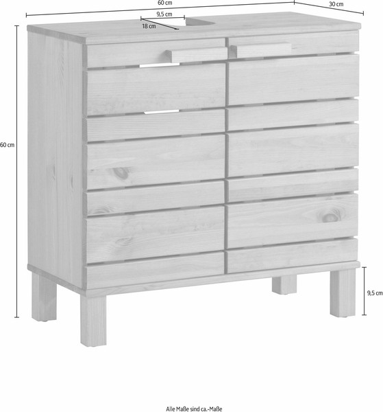 Изображение товара Тумба под умывальник Dipriz Джосси Д.7155-15.02 (бейц/масло Отто 1)