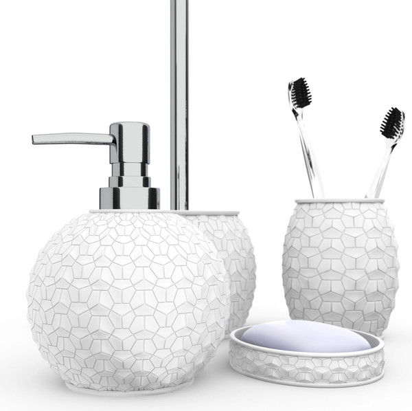 Изображение товара Набор аксессуаров для ванной и туалета FORA Brilliant (4 предмета)