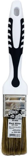 Изображение товара Кисть малярная Decor Black White для лака / 830-035 (35х15мм)