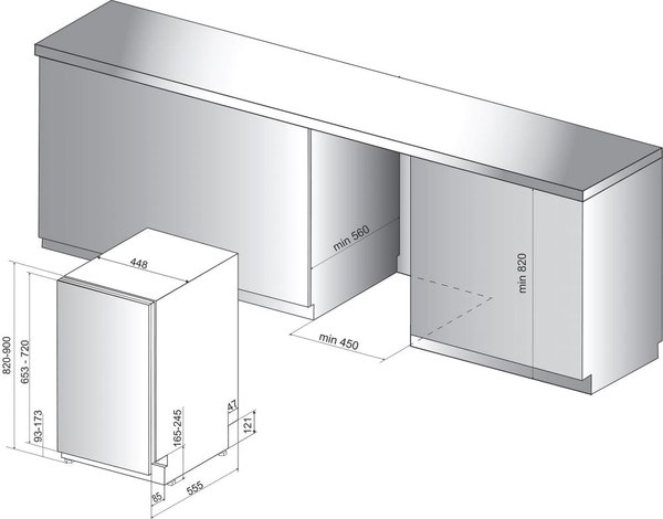 Изображение товара Посудомоечная машина Whirlpool WSIO3T223PCEX