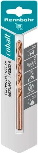 Изображение товара Сверло Rennbohr 7.0х109мм Power-Cobalt Р6М5К5 / 668070