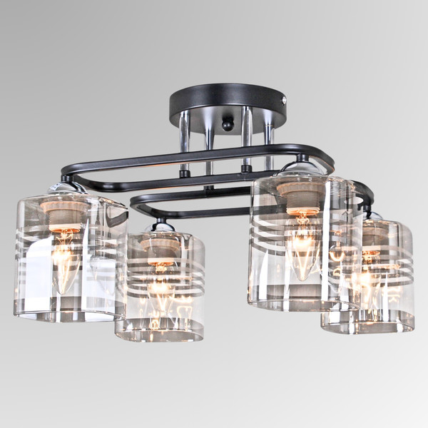 Изображение товара Люстра Aitin-Pro НПБ 02-4x60-101 / 70209/4 (черный/хром)