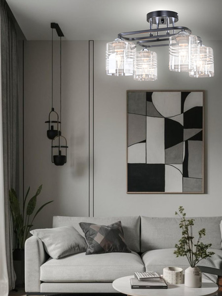 Изображение товара Люстра Aitin-Pro НПБ 02-4x60-101 / 70209/4 (черный/хром)