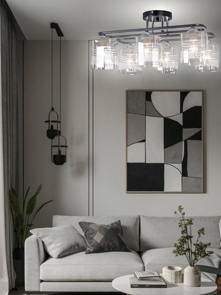 Изображение товара Люстра Aitin-Pro НПБ 02-6x60-101 / 70209/6 (черный/хром)