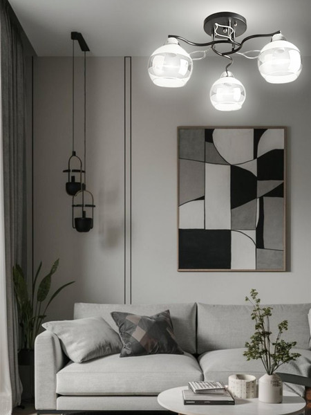 Изображение товара Люстра Aitin-Pro НПБ 02-3x60-101 / 8293/3 (черный/хром)