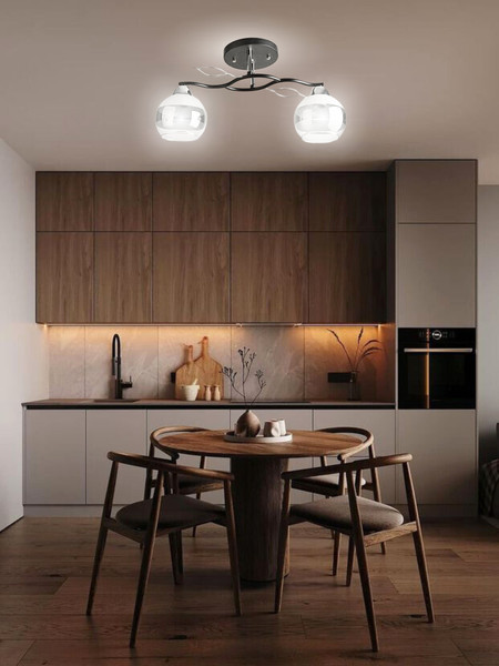 Изображение товара Потолочный светильник Aitin-Pro НПБ 02-2x60-101 / 8293/2 (черный/хром)