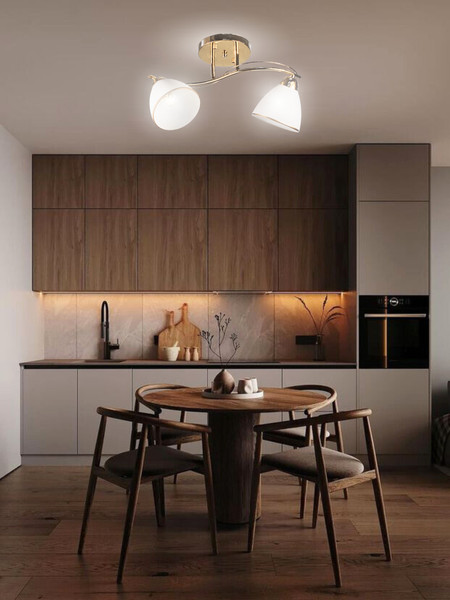 Изображение товара Потолочный светильник Aitin-Pro НПБ 02-2x60-101 / 8206/2 (золото)