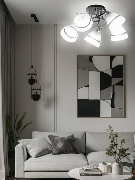 Изображение товара Люстра Aitin-Pro НПБ 02-5x60-101 / 8172/5 (черный/хром)