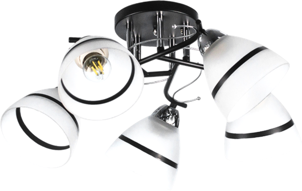 Изображение товара Люстра Aitin-Pro НПБ 02-5x60-101 / 8172/5 (черный/хром)