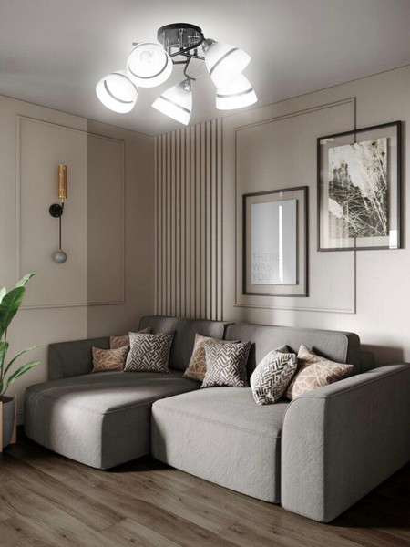 Изображение товара Люстра Aitin-Pro НПБ 02-5x60-101 / 8172/5 (черный/хром)