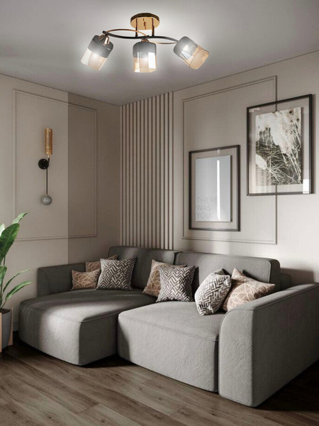 Изображение товара Люстра Aitin-Pro НПБ 02-3x60-101 / 7570/3 (золото/черный)