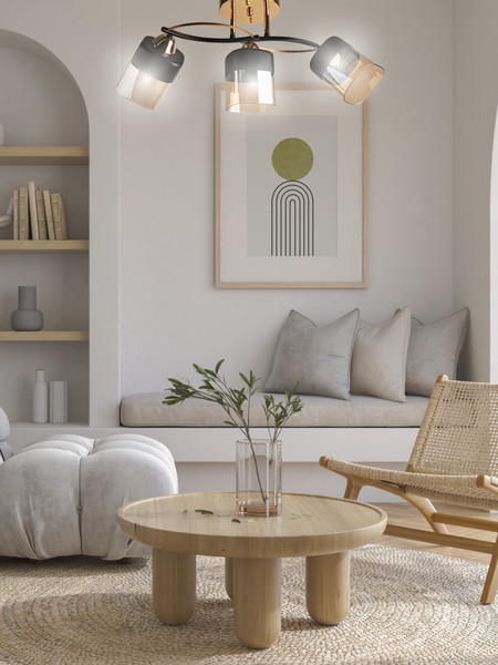 Изображение товара Люстра Aitin-Pro НПБ 02-3x60-101 / 7570/3 (золото/черный)