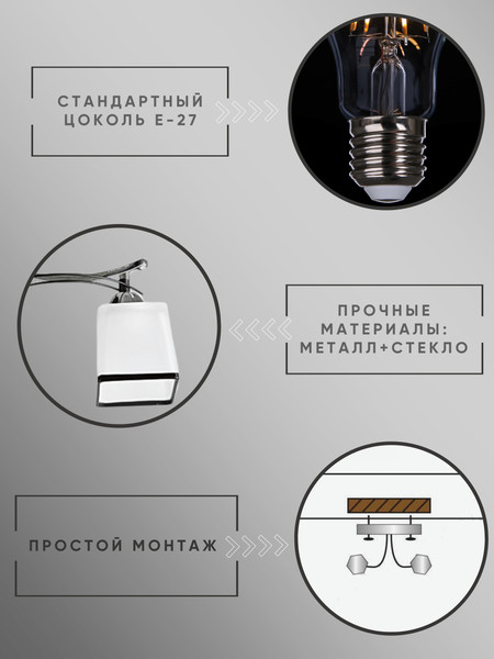 Изображение товара Потолочный светильник Aitin-Pro НПБ 02-2x60-101 / 7542/2 (черный/хром)