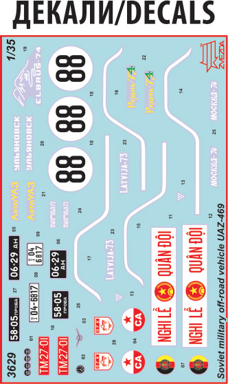 Изображение товара Сборная модель Звезда Советский военный внедорожник УАЗ-469 / 3629