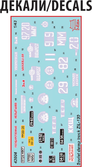 Изображение товара Сборная модель Звезда Самосвал ЗиЛ 130 с кузовом ММЗ (1974-1977) / 43004