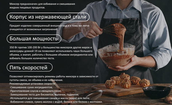 Изображение товара Миксер ручной Goodhelper HM-450 (черный)