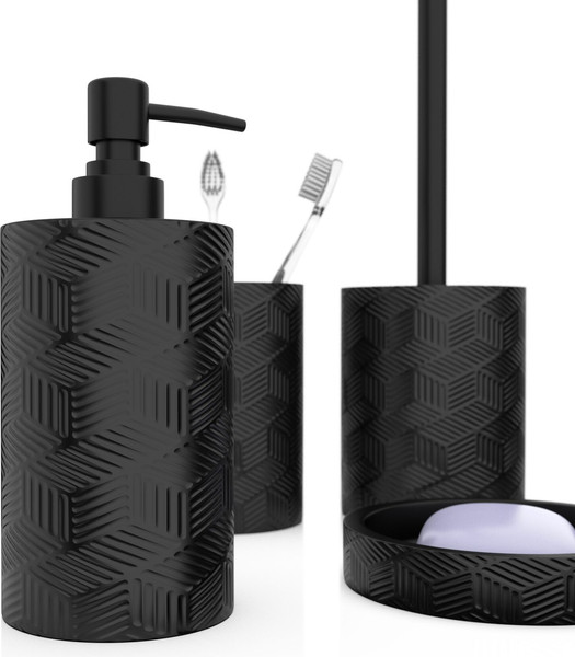Изображение товара Набор аксессуаров для ванной FORA Delicate Black (3 предмета)
