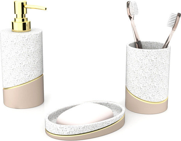 Изображение товара Набор аксессуаров для ванной FORA Terrazzо (3 предмета)